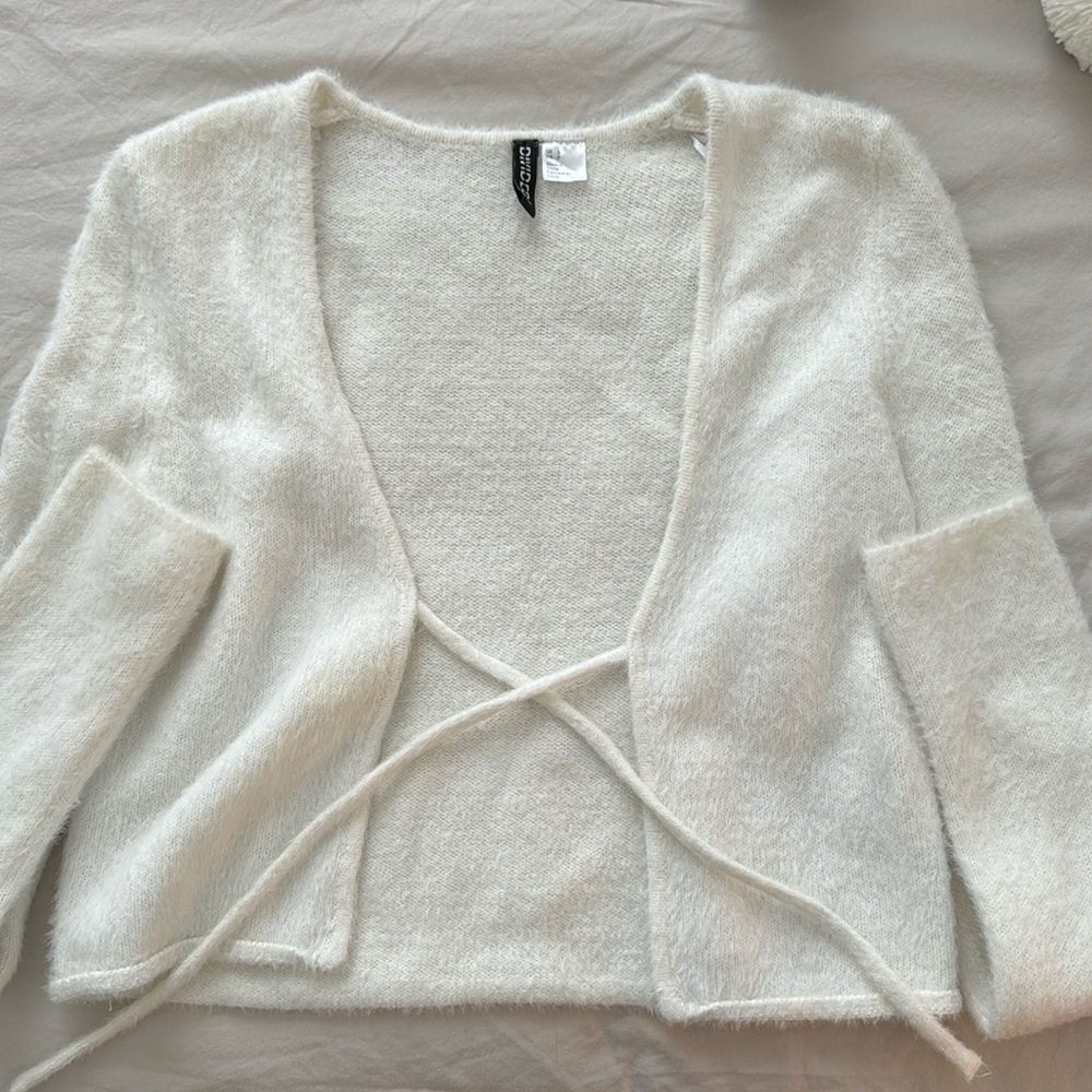 H&M tie front sweater